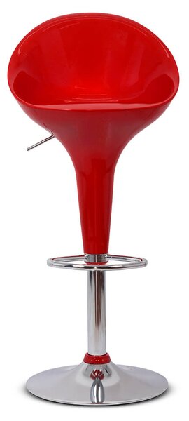 Scaun de bar Pavia, rosu, plastic