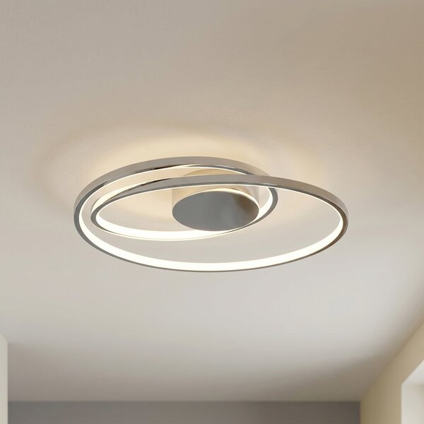 Lucande Maire plafonieră LED, reglabil, Metalic, Camera de zi / sufragerie, Aluminiu, Modern