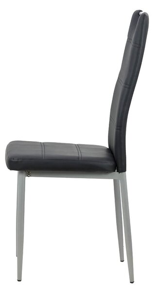 Scaun dining Serena, negru, piele ecologica