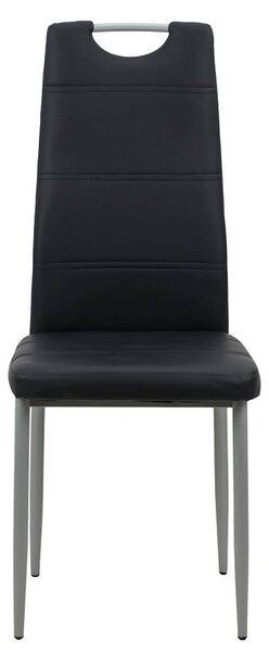 Scaun dining Serena, negru, piele ecologica