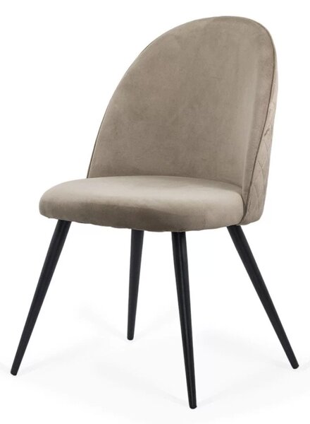 Scaun dining Eden, bej, catifea
