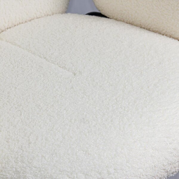 Scaun dining Juno, crem, boucle