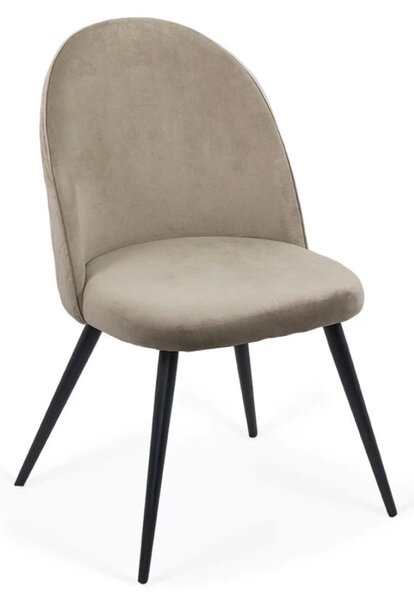Scaun dining Eden, bej, catifea