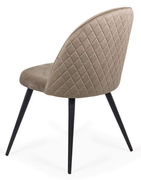 Scaun dining Eden, bej, catifea
