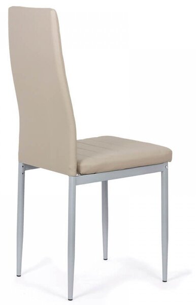 Scaun dining Vera 183, bej, piele ecologica