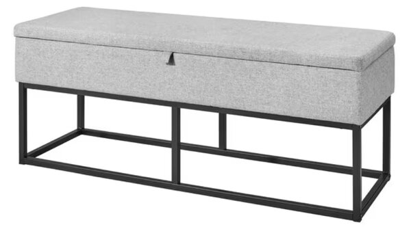 Banca cu spatiu de depozitare TAURO 112x48 cm, gri