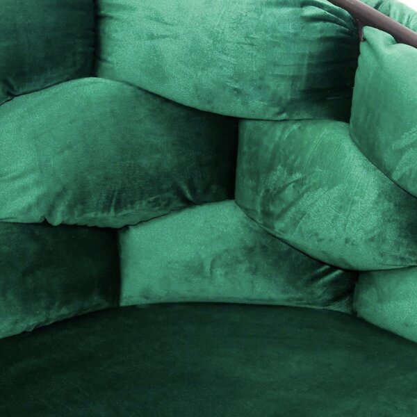 Scaun dining Daphne, verde, catifea