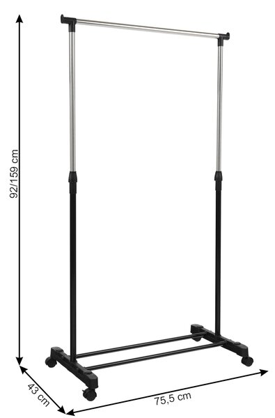 Cuier mobil Delfno (negru). 1065358
