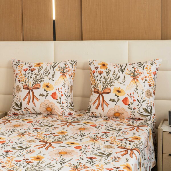 Lenjerie de pat din microfibra FLORAL RIBBON crem Dimensiune lenjerie de pat: 70 x 90 cm | 140 x 220 cm