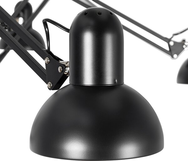 Lampă suspendată industrială neagră cu 6 lumini reglabile - Hobby Spinne
