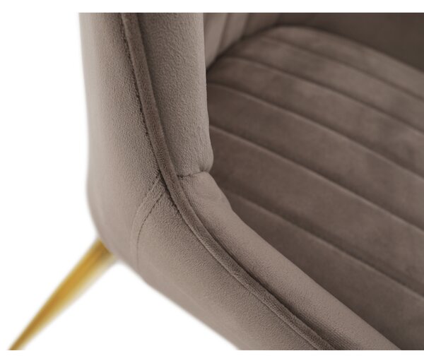 Scaun de sufragerie Soddy (gri maro + auriu). 1034344