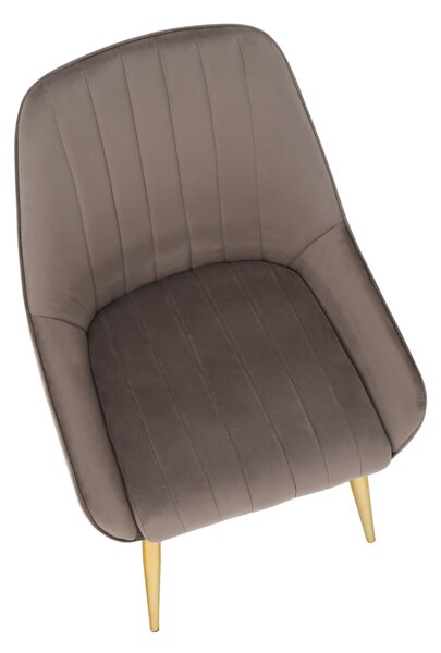 Scaun de sufragerie Soddy (gri maro + auriu). 1034344