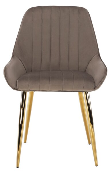 Scaun de sufragerie Soddy (gri maro + auriu). 1034344