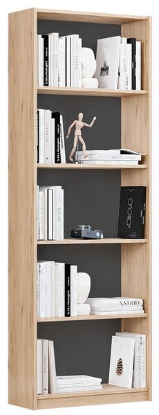 Biblioteca Adore Modern, 5 rafturi, 64x182x26 cm