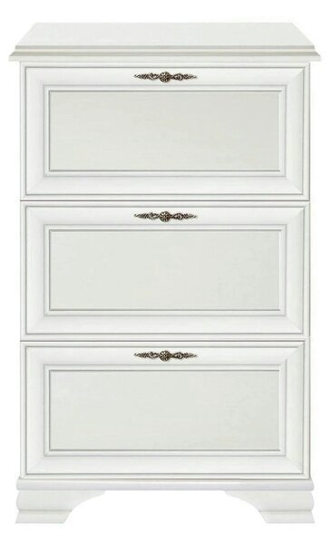 Pantofar alb inalt IDENTO, PAL, 80x20x123 cm