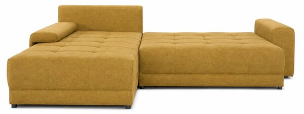 Coltar extensibil ADRIA, universal, stofa catifelata galben mustar - M