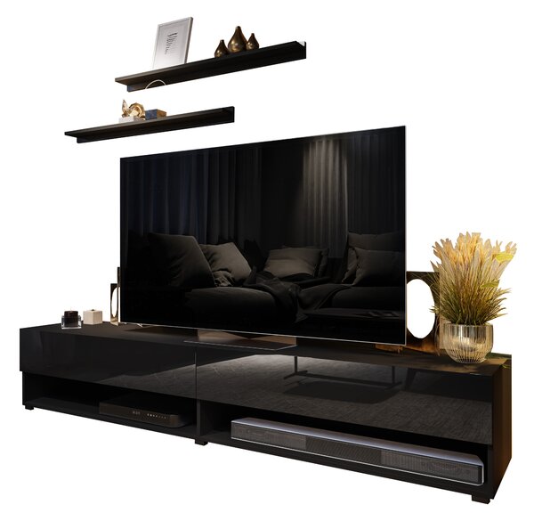 Mobilier living Berny 33 (negru + negru lucios). 1036093