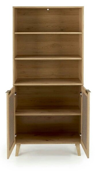 Biblioteca BORNEO, stejar artisan, PAL laminat, 80x40x173 cm