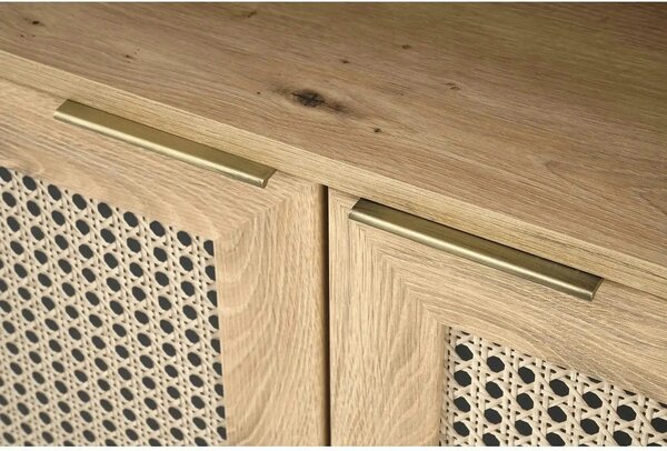 Biblioteca BORNEO, stejar artisan, PAL laminat, 80x40x173 cm