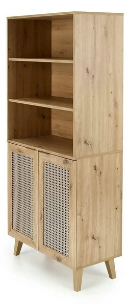 Biblioteca BORNEO, stejar artisan, PAL laminat, 80x40x173 cm