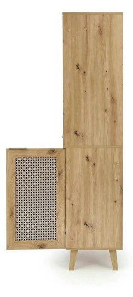 Biblioteca BORNEO, stejar artisan, PAL laminat, 80x40x173 cm