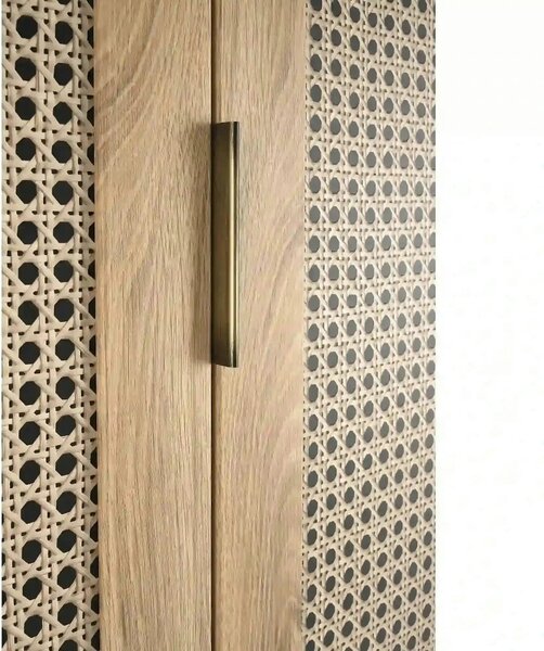 Dulap BORNEO, stejar artisan, cu 2 usi si un sertar, 80x57x200 cm