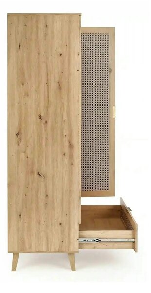 Dulap BORNEO, stejar artisan, cu 2 usi si un sertar, 80x57x200 cm