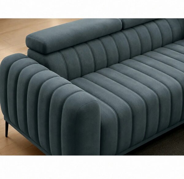 Canapea extensibila pat dublu GANDI 160, stofa catifelata turcoaz inch