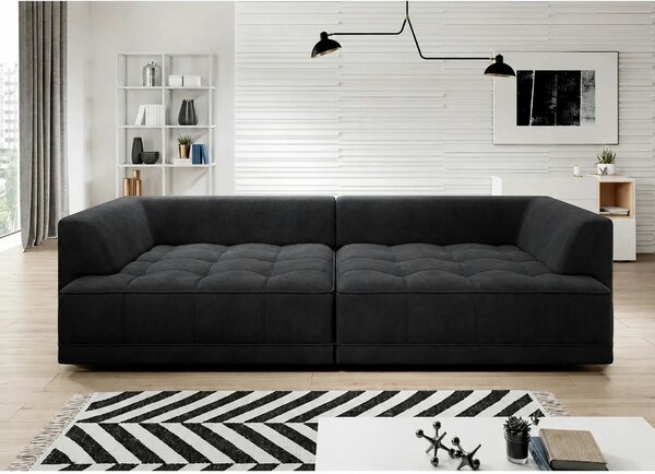 Canapea moderna pentru living TIGA, stofa catifelata bej - Whisper 3