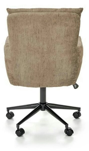 Scaun birou FLORES, maro deschis, stofa clasica/metal, 59x70x92/102 cm
