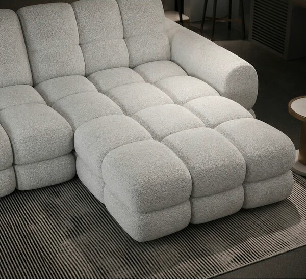 Coltar extensibil confortabil TOLLO MINI, sezlong dreapta, stofa catif