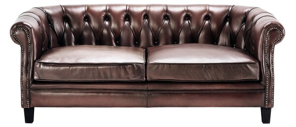 Canapea Chesterfield Golding din piele 160 cm DarkBrown