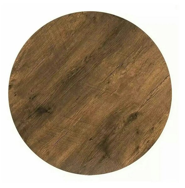 Masa TALIA II, nuc/negru mat, 90x90x76 cm