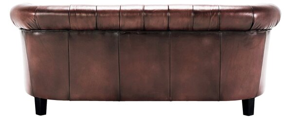 Canapea Chesterfield Golding din piele 160 cm DarkBrown