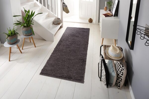 Traversa Shaggy 30 gri inchis 60/230 cm