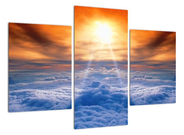 Tablou modern - soarele deasupra norilor (90x60cm)