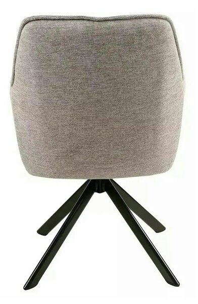Scaun NOTTI, gri/negru, stofa clasica/metal, 55x45x83 cm