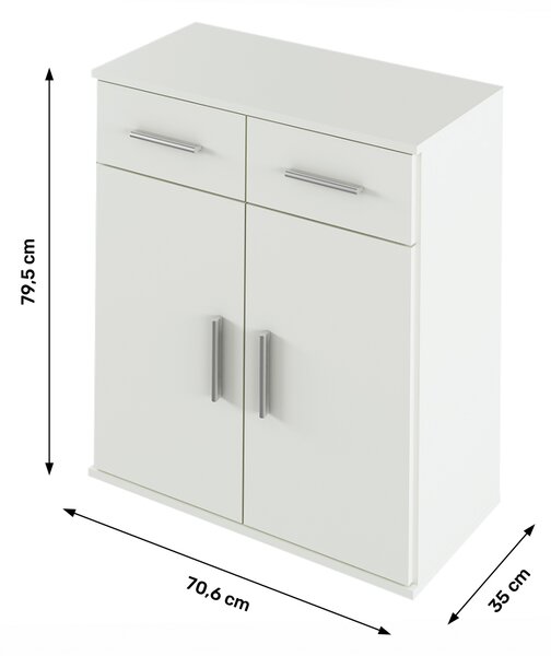 Comodă typ 2 Ressan (Alb). 1016734