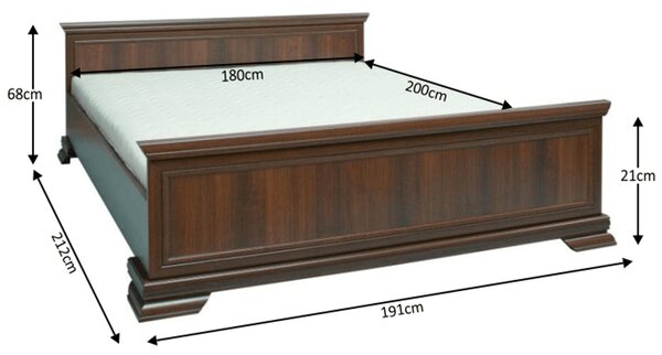 Pat matrimonial 180 cm Kraz KLS2 (cu somieră). 779495