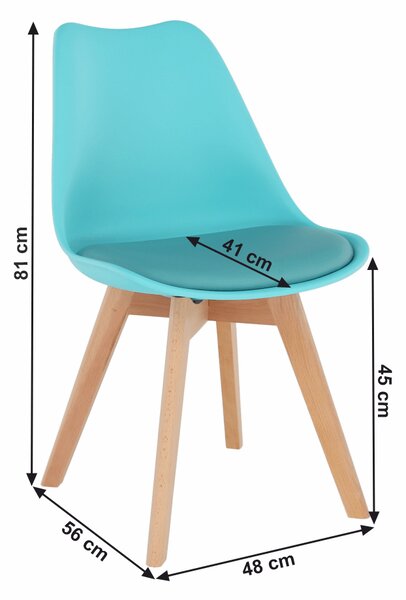 Z0ND0 Scaun de sufragerie Bralla 2 (mentol). 1015641