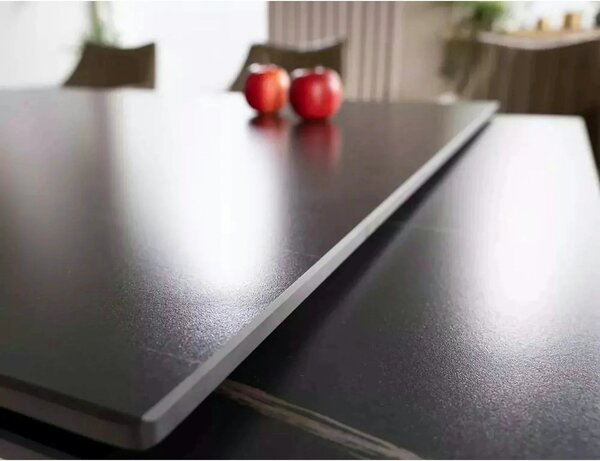 Masa extensibila moderna GENESIS, negru/stejar, 180/240x90x76 cm