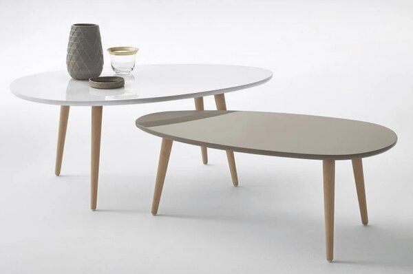 Masă de cafea Duplo (alb + gri). 1029551