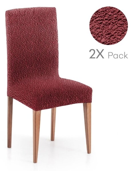 Set 2 huse scaun bielastice 40-50cm (sezut si spatar), Premium ROC, C/8 Bordo