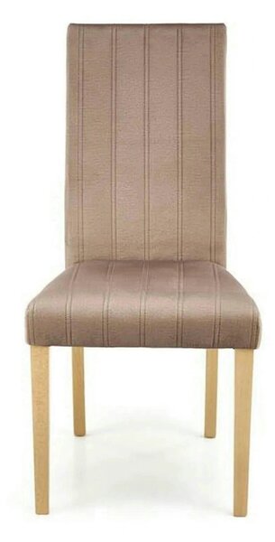 Scaun DIEGO 3, bej/stejar, stofa catifelata/lemn de fag, 47x59x99 cm