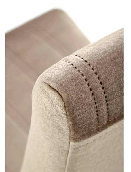Scaun DIEGO 3, bej/stejar, stofa catifelata/lemn de fag, 47x59x99 cm