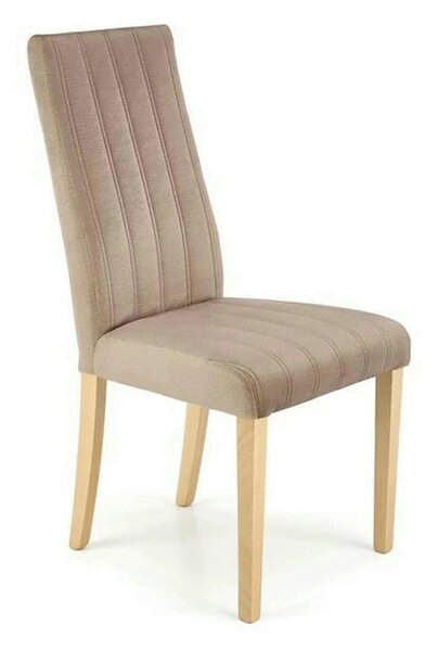 Scaun DIEGO 3, bej/stejar, stofa catifelata/lemn de fag, 47x59x99 cm