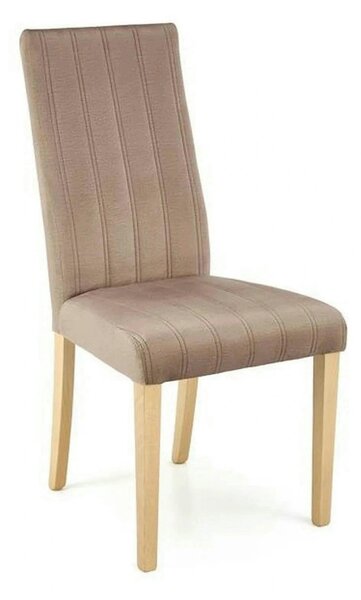 Scaun DIEGO 3, bej/stejar, stofa catifelata/lemn de fag, 47x59x99 cm