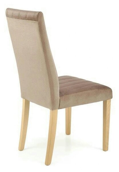 Scaun DIEGO 3, bej/stejar, stofa catifelata/lemn de fag, 47x59x99 cm