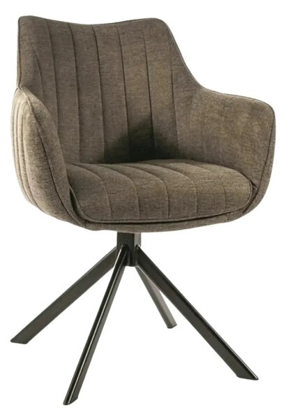 Scaun rotativ AZALIA, verde olive/negru, stofa clasica/metal, 61x58x86