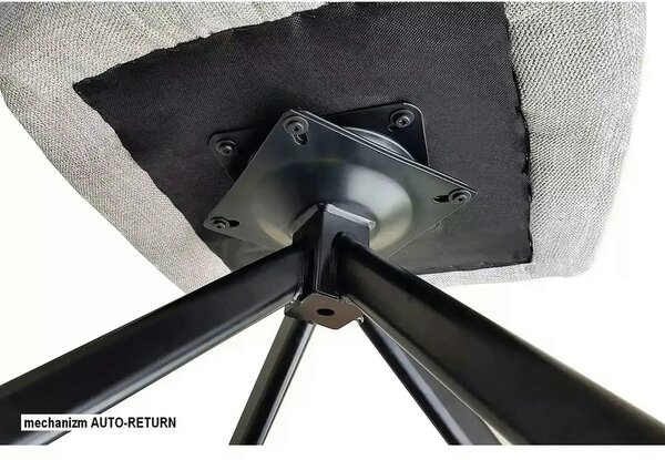 Scaun rotativ AZALIA, verde olive/negru, stofa clasica/metal, 61x58x86